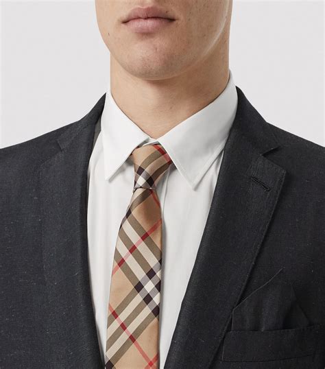 burberry modern cut check silk tie|Check Silk Tie in Midnight .